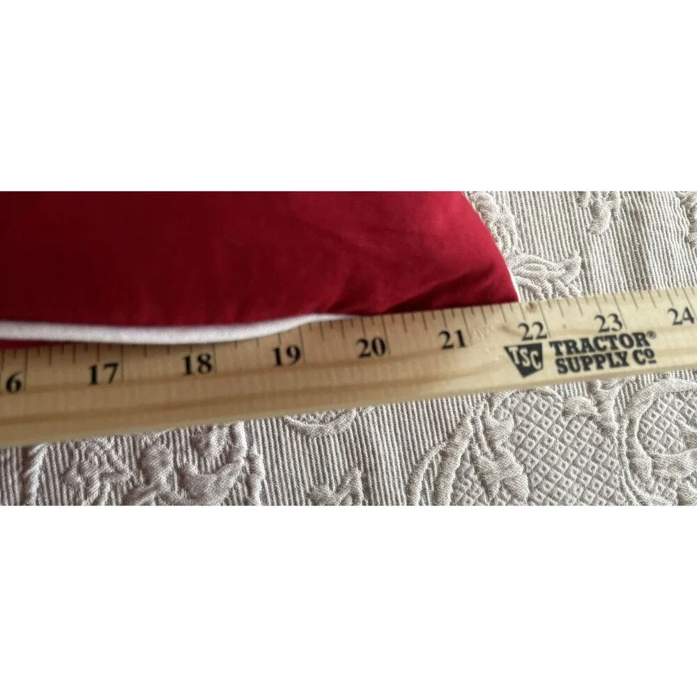 ENVOGUE MERRY Rectangle Pillow Decorative Christmas 100% Cotton Feather? Zip
